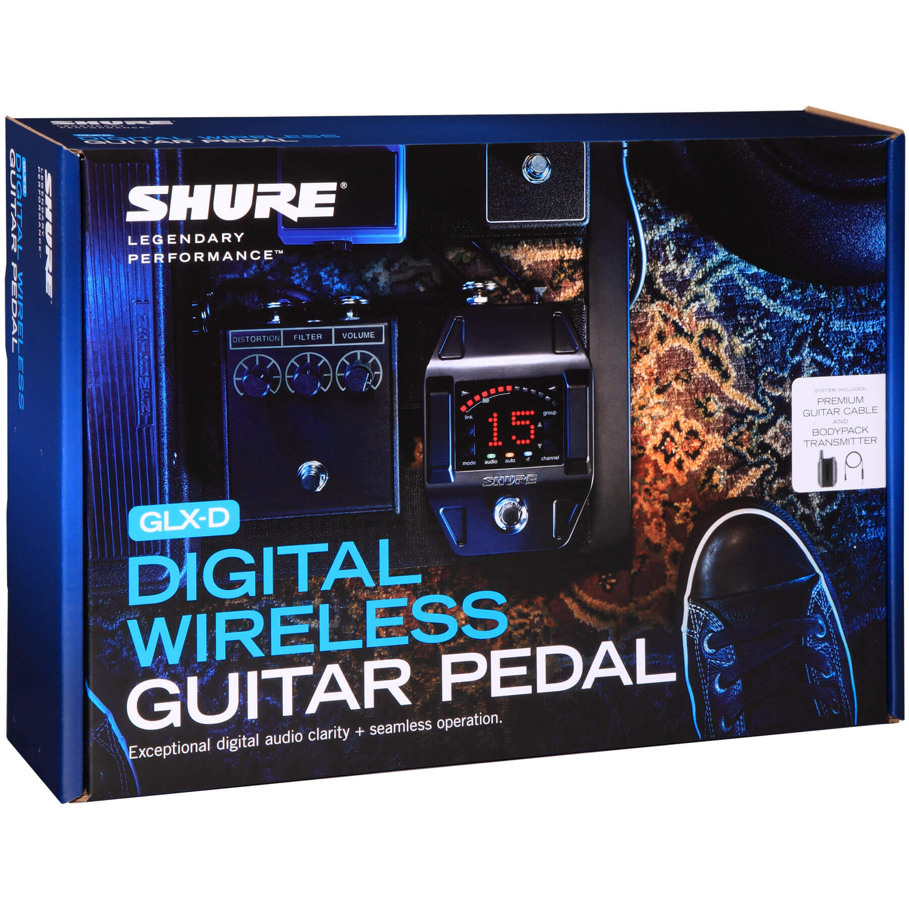 Shure general GLXD16 Sistema inalámbrico para guitarra y bajo