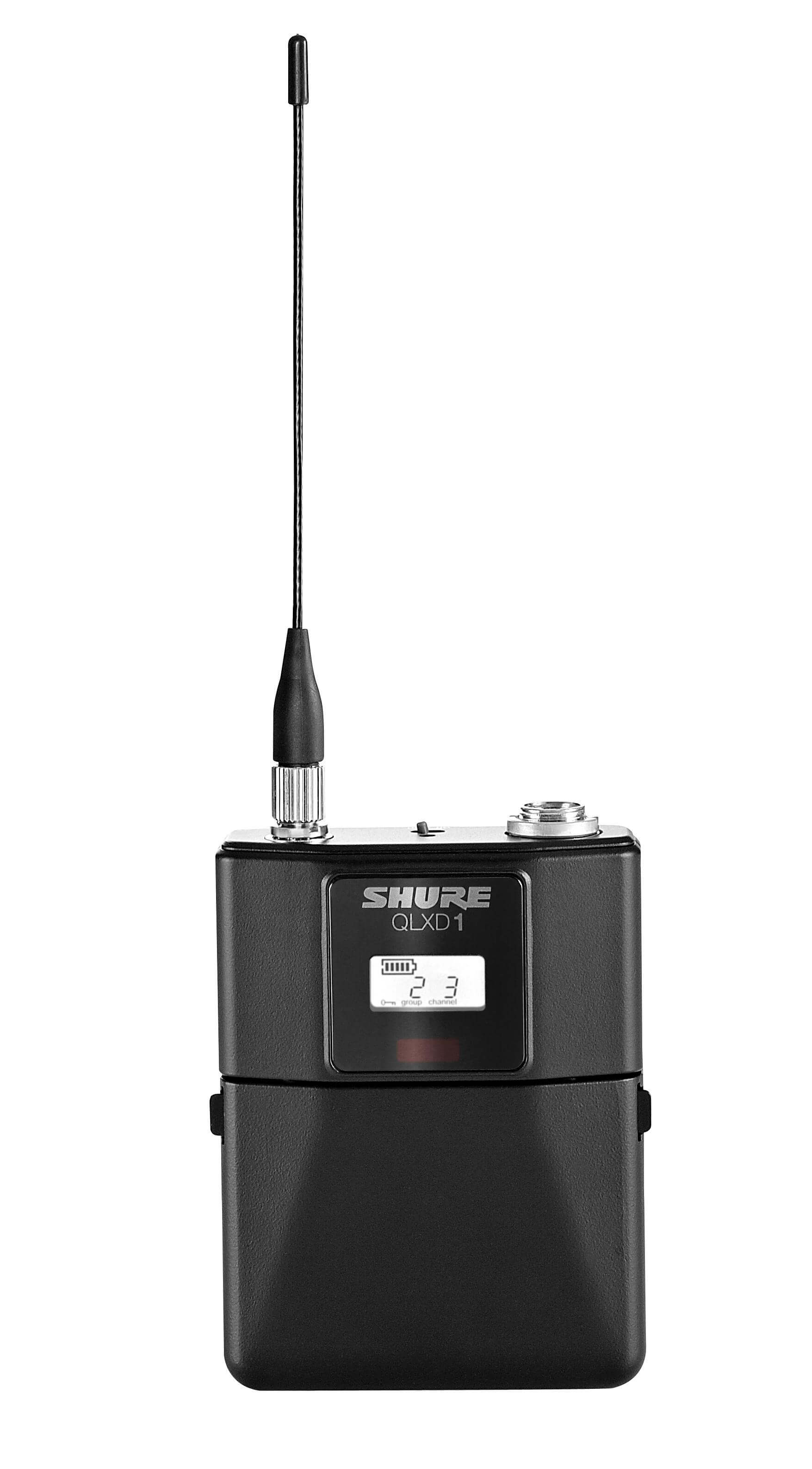 Shure general QLXD1 TRansmisor de cuerpo inalambrico para la serie qlx-D