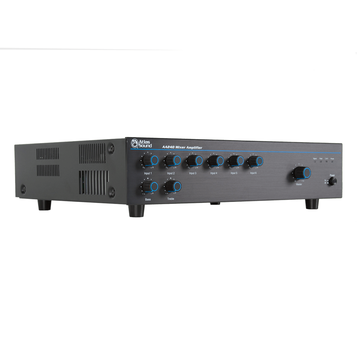 Atlas Sound AA240 Amplificador mezclador seis entradas y 240 watts