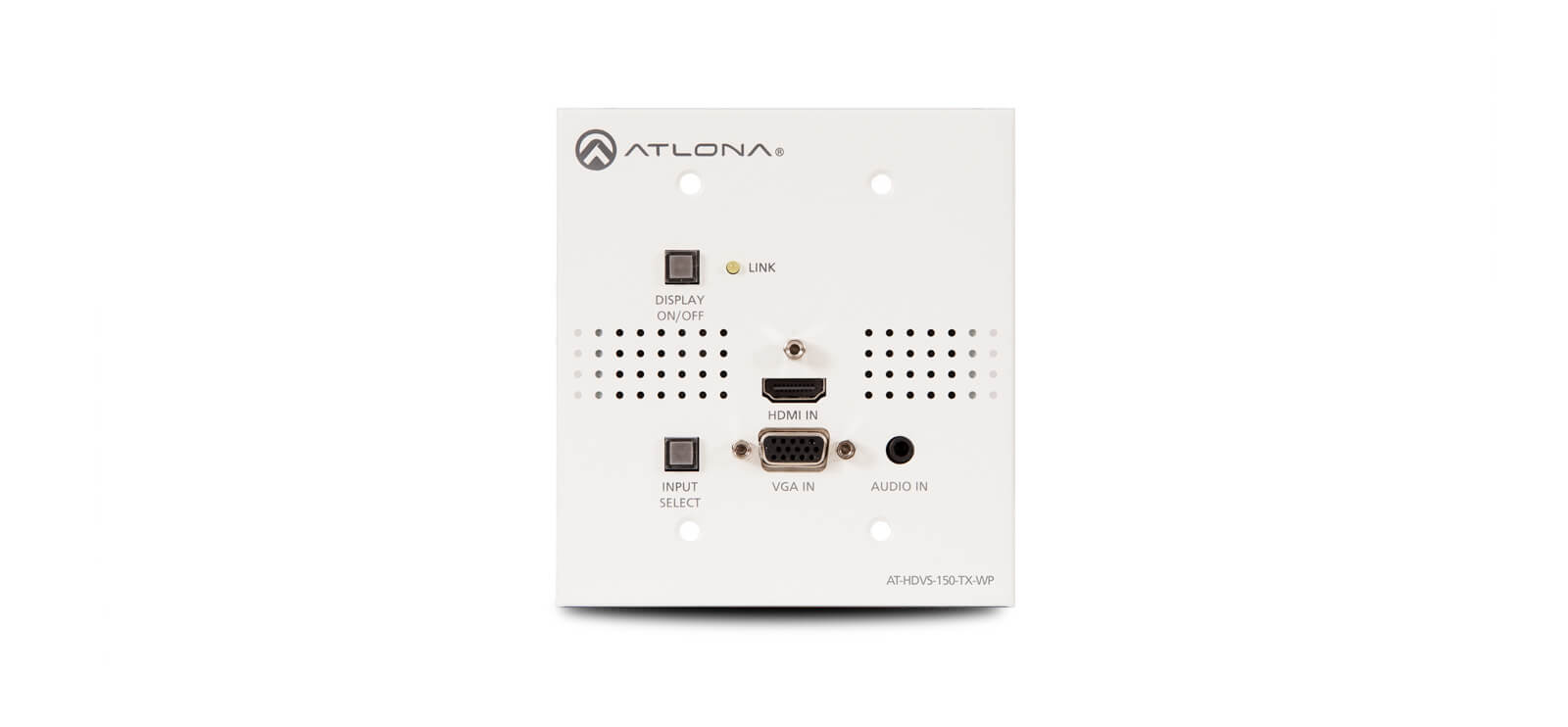 ATLONA AT-HDVS-150-TX-WP Interruptor de placa de pared de dos entradas para hdmi y vga con salida hdbaset