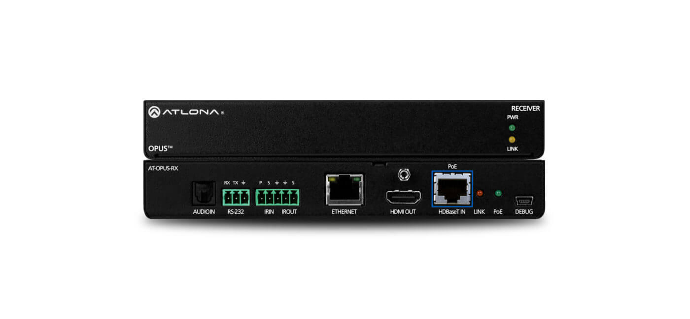 ATLONA AT-OPUS-RX Receptor hdbaset para formatos de alto rango dinámico.