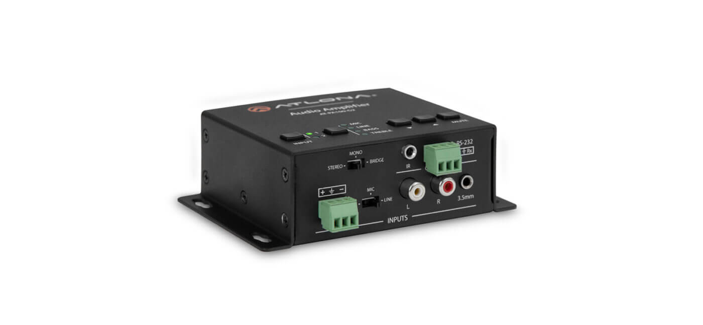 ATLONA AT-PA100-G2 Amplificador de audio estéreo / mono, 1 canal 40w, pieza.