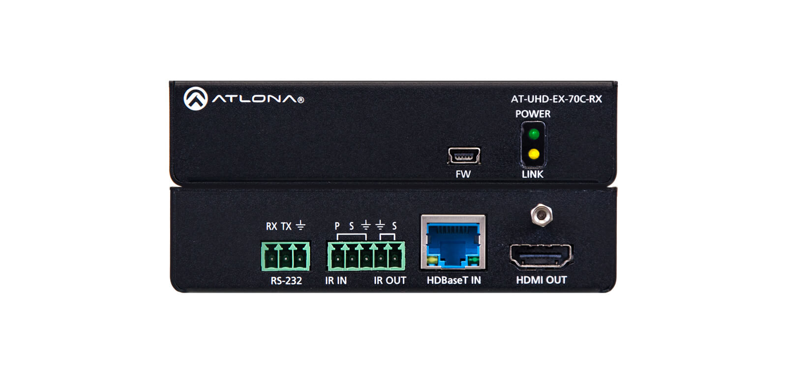 ATLONA AT-UHD-EX-70C-RX Extensor de video con cable de red, hasta 70mts por pza.