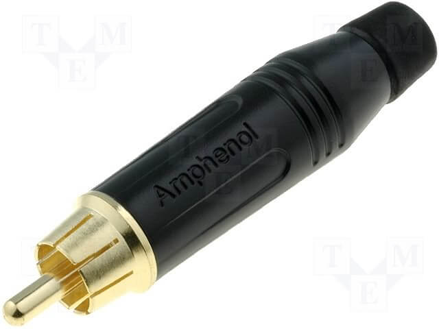 AMPHENOL ACPR-BLK Conector Plug de Salida  RCA Negro
