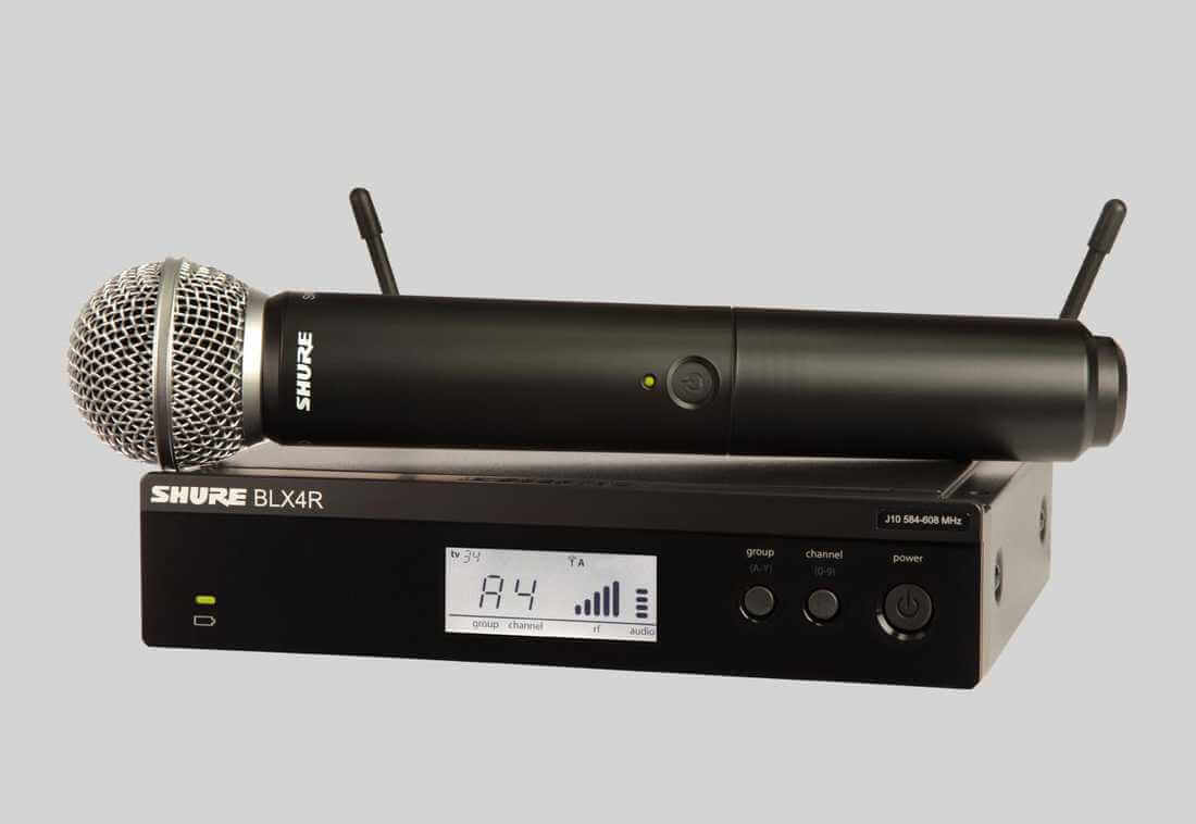 Shure general BLX24R/SM58 Sistema inalámbrico con microfono de mano capsula sm58