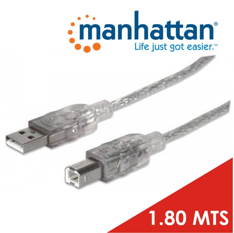 CABLE USB 2.0  A-B DE 1.8 MTS