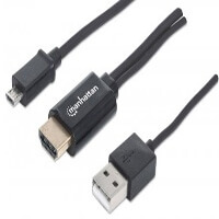 Manhattan 151498 Cable mhl  a hdmi macho con usb-A p/ alimentacion