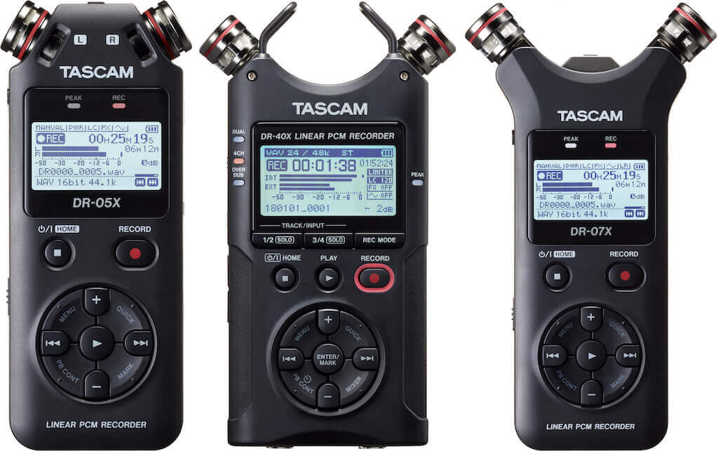 TASCAM DR-40X Grabadora digital portátil de 4 pistas  con tarjeta sd