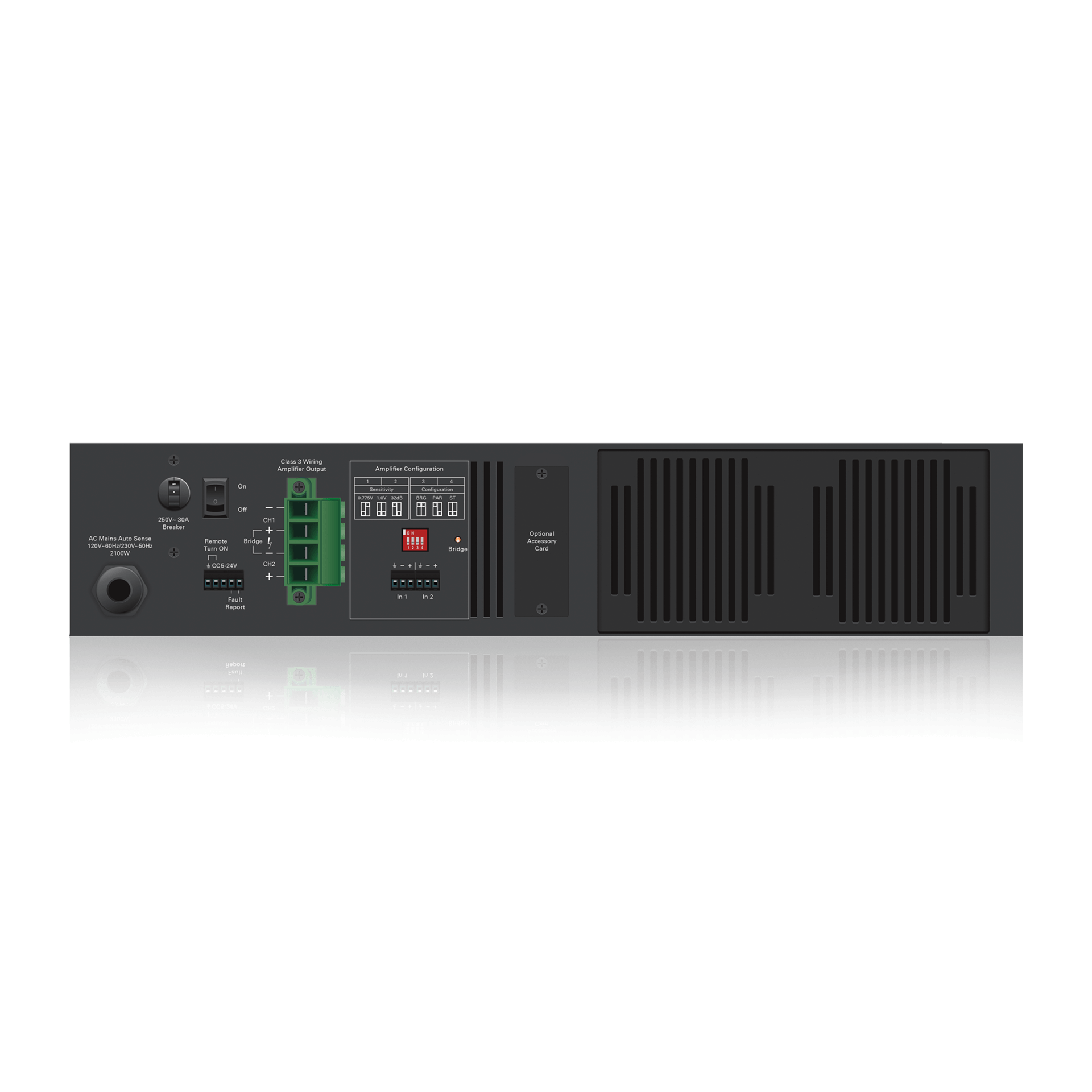 Atlas Sound HPA4202 Amplificador comercial de doble canal y 4800 vatios