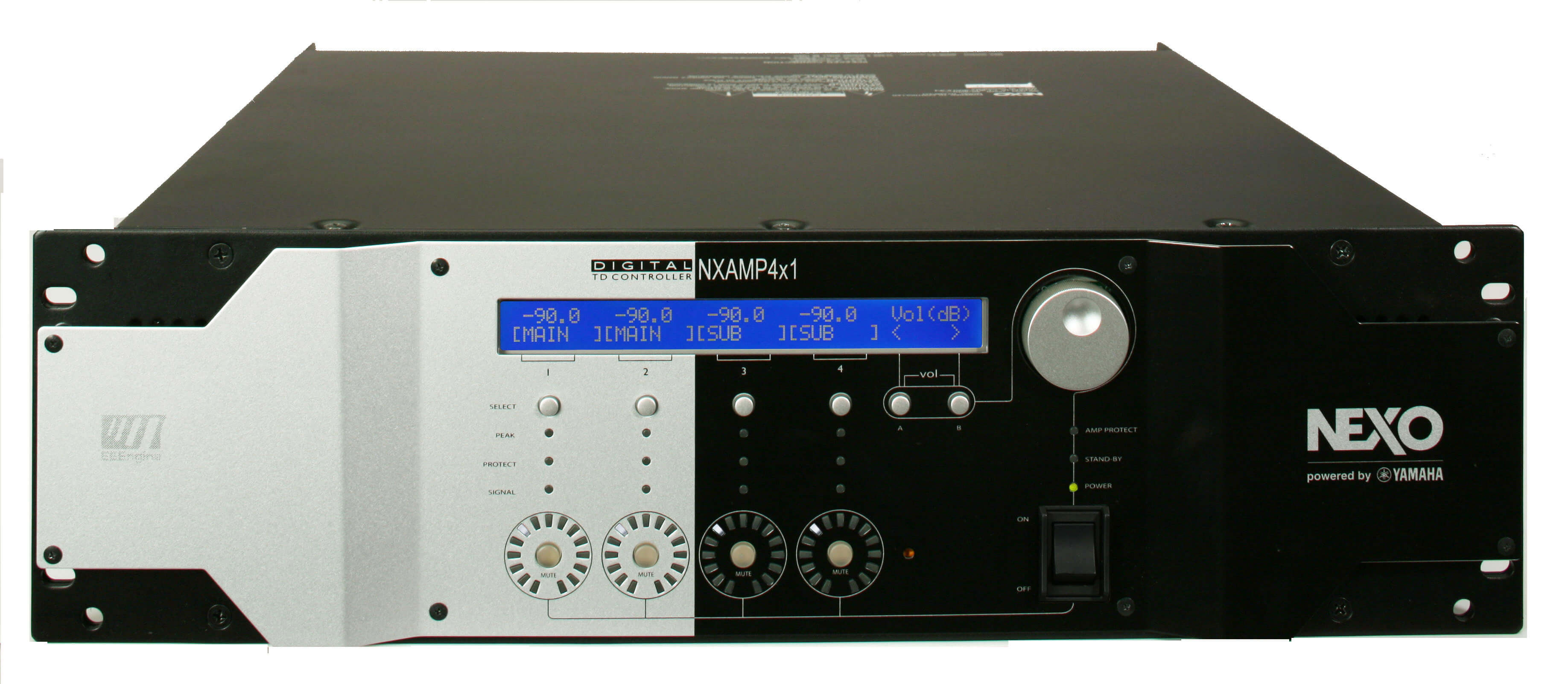 Amplificador de 4 canales de 600 Watts a 8 Ohms
