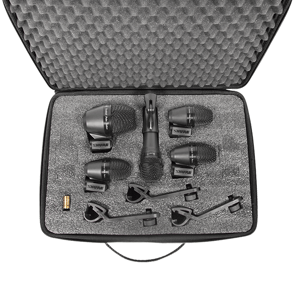 Shure general PGADRUMKIT5 Paquete de 5 micrófonos p/batería, 3 x pga56, 1 x pga52, 1 x pga57