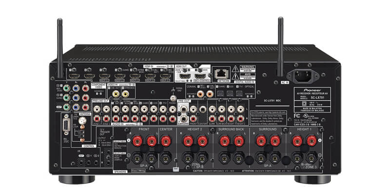 PIONEER SC-LX701 Receptor av de 9.2 canales de 135w a 8 ohms (pza)