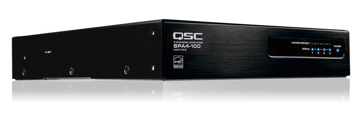 QSC SPA4-100 Amplificador Clase D, 4 canales de 100w por canal