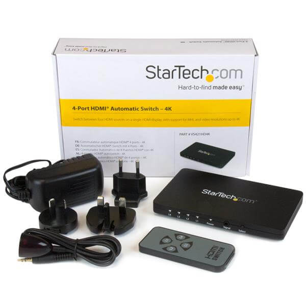 STARTECH VS421HD4KA Switchautomático hdmi de 4 puertos