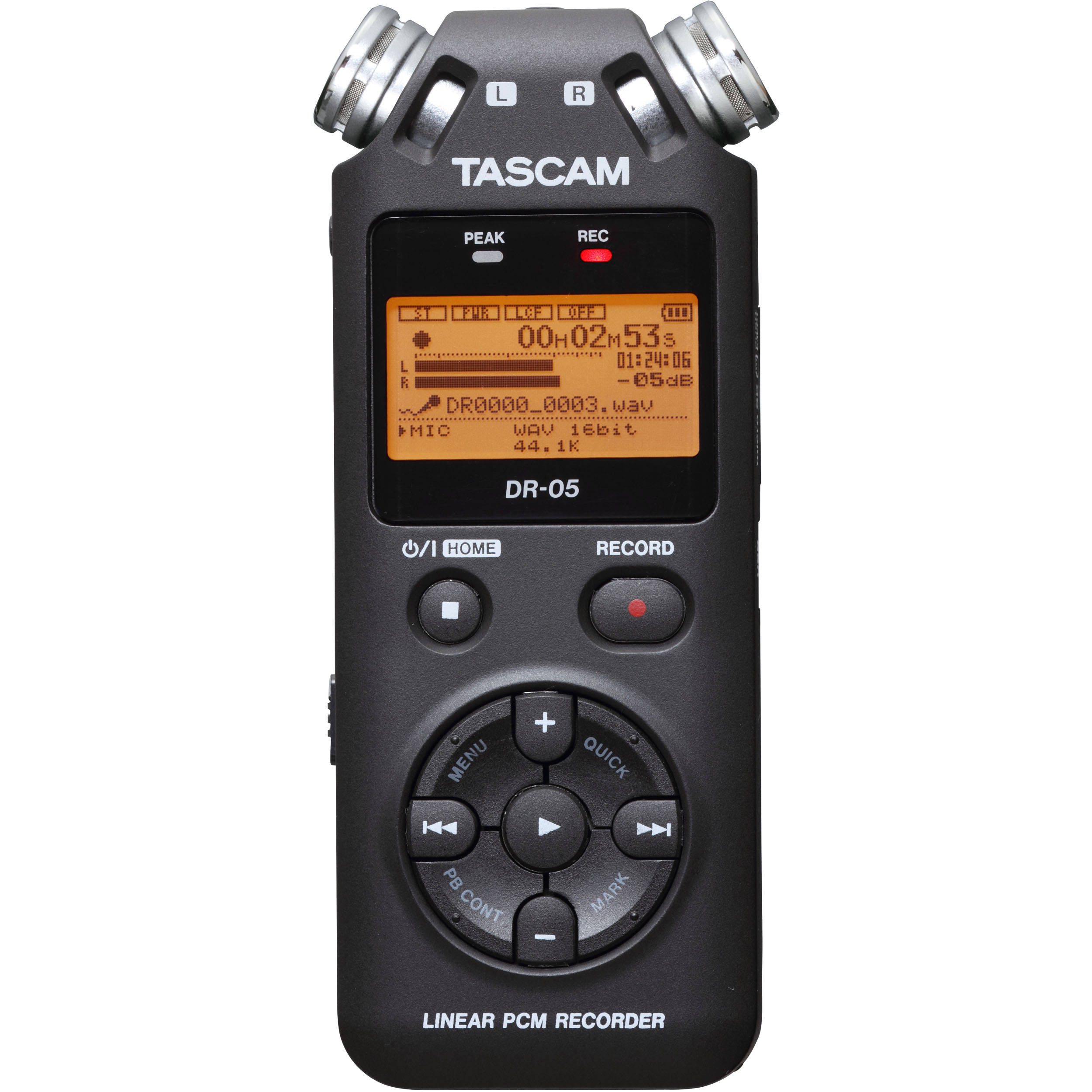 TASCAM DR-05 Grabadora de mano de 2 pistas.