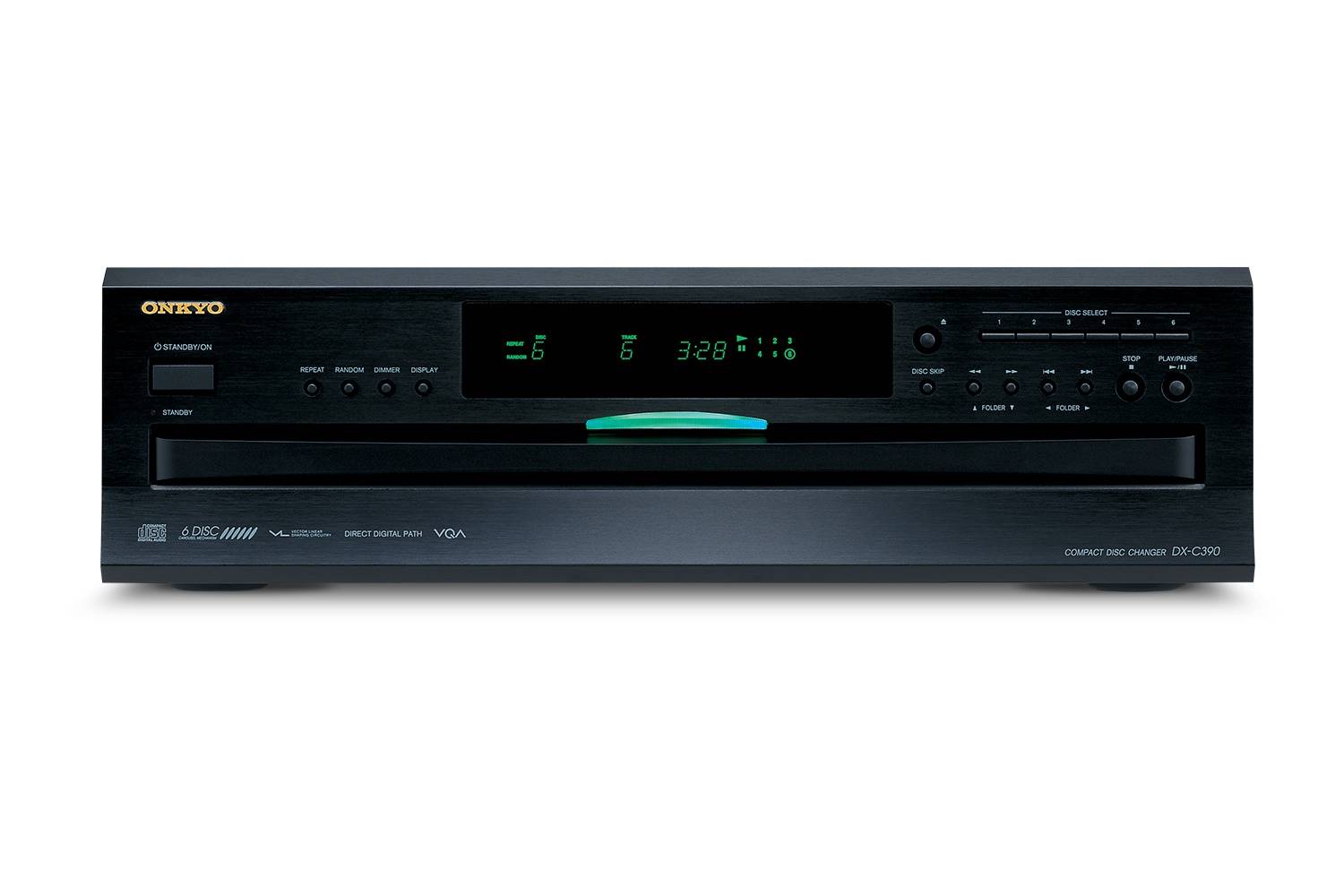 Onkyo DX-C390 Cambiador de cd de carrusel de 6 discos