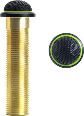Micrófono de semi esfera cardioide con anillo luminoso verde C/enc.