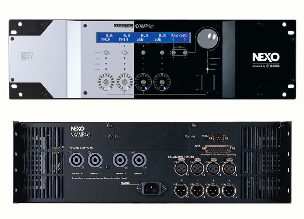 Nexo NXAMP4X1 MK2 Amplificador de 4 canales de 600 watts a 8 ohms