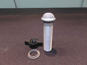 Micrófono semi esfera, color aluminio, cardioide, preamplificador integrado, XLR.