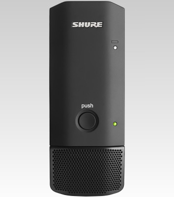 Shure Systems MXW6/O Micrófono plano de superficie transmisor inalámbrico, con cápsula cardioide  ó con cápsula omnidirecciona,( incluye una batería sb901)