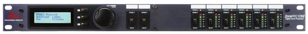 DBX 1260 Procesador de zona digital 12 canales y 6 Salidas