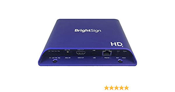 Brightsign HD1024, Reproductor HTML5 de E/S ampliado Full HD