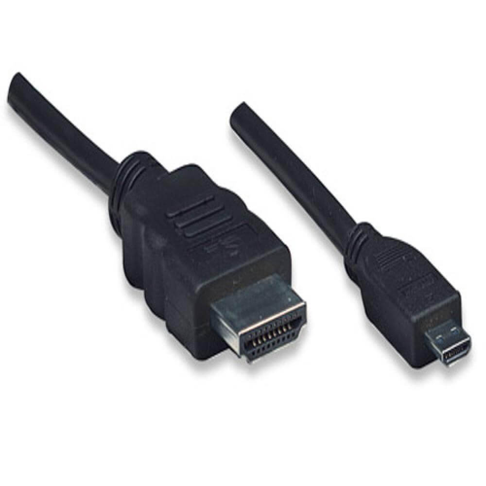 Convertidor MICRO HDMI+ETHERNET a HDMI v 1.4 macho 2 mts
