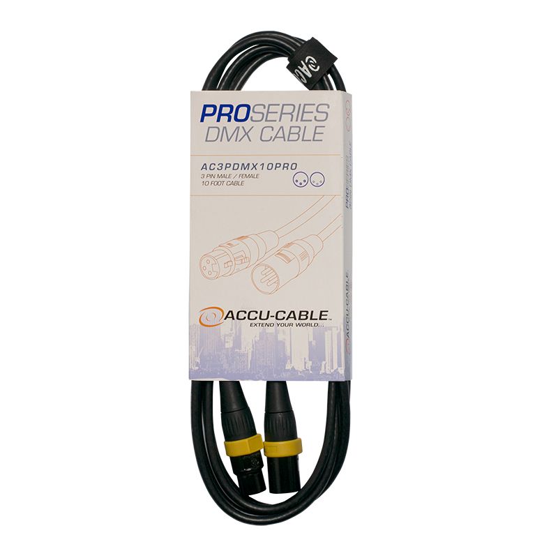 ADJ AC3PDMX10PRO Cable DMX Pro Series de 3m de 3 pin