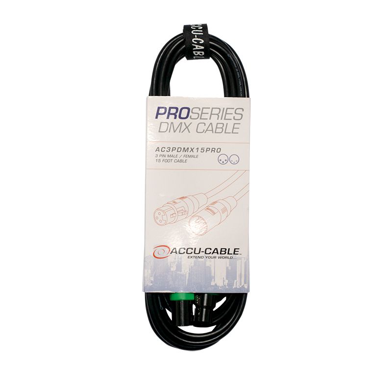 ADJ AC3PDMX15PRO Cable DMX Pro Series de 4.5m de 3 pin