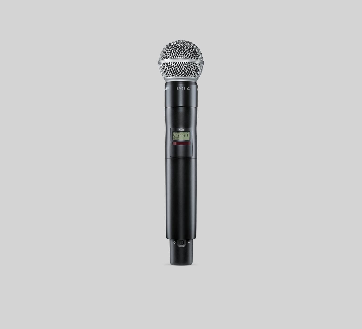 SHURE AD2/SM58 Transmisor de mano Axient Digital, con SM58.