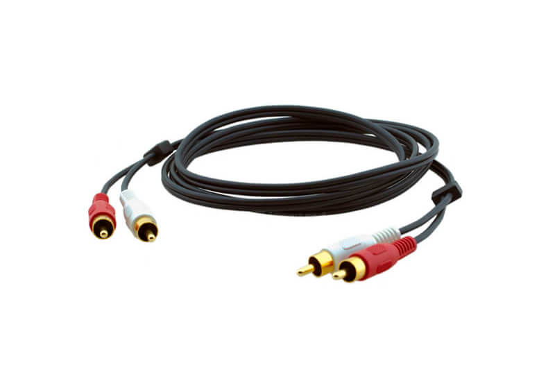 Cable De Audio Con 2 Rcas (m) A 2 Rcas (m) De 1.80 Metros (paquete De 10 Piezas)