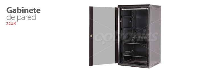 Gabinete de Pared de 22 UR con Puerta de Cristal