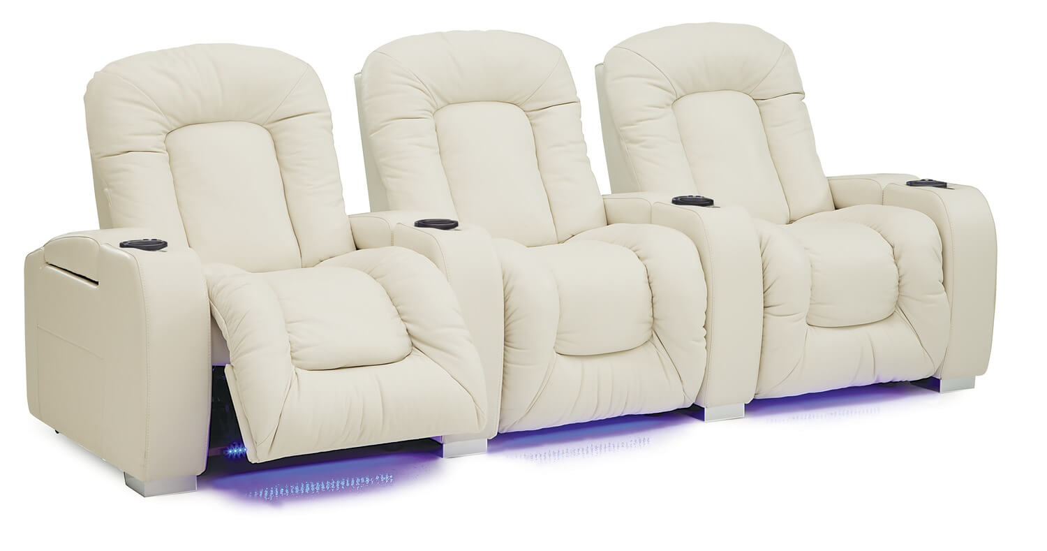 Sillon reclinable electrico, Estilo Relaxed, 1 Hilera, 4 Sillones