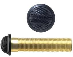 Micrófono semi esfera, color negro, bidireccional, preamplificador integrado, XLR.