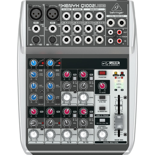 Behringer Q1002USB Mezcladora de 10 canales y 2 buses con salida USB