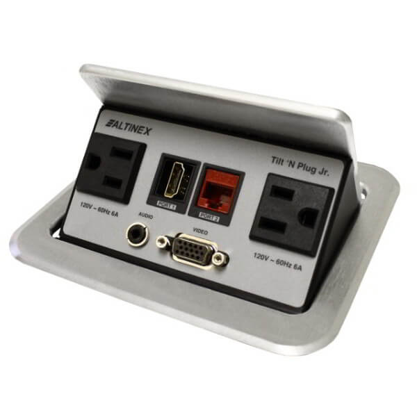 TILT AND PLUG HIBRIDO, HDMI, VGA, AUDIO, RJ45, 2XPWR