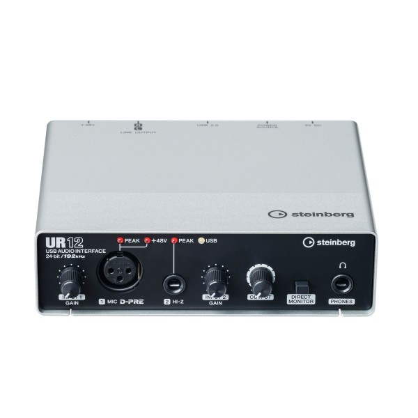 Steinberg UR12 Interfaz de audio USB 2x2 con 1x D-PRE y soporte 192 kHz