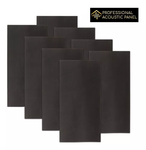 Professional Acoustic Panel EAL3-LXT8 Panel Espuma Acústica Lisa Sala De Cine Paq 8 Pzas 1mx60cmx7