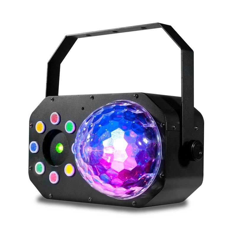 ADJ STINGER STAR Efecto de iluminación 3 en 1, media esfera moonflower de 8 Leds de 1W